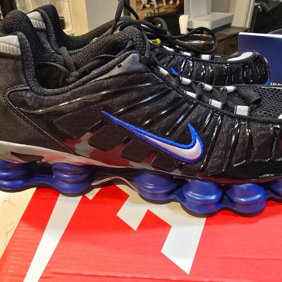 Nike Shox TL Black Racing Blue Metal Silver CN0151-004 Men's Size 12 SHOES NEW - Picture 5 of 16